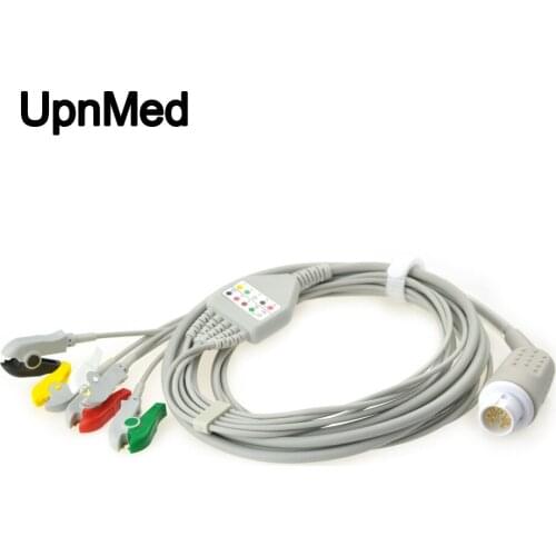 Compatible M1986A patient monitor for ECG cable , 5 lead ecg cable with Clip,12 pin