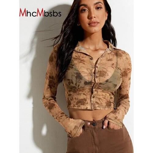 Tie Dye Mesh Top Women Y2K Print Crop Top Summer Casual Beach Sexy T Shirts See Through Clubwear Sexy Party T Shirts Transparent