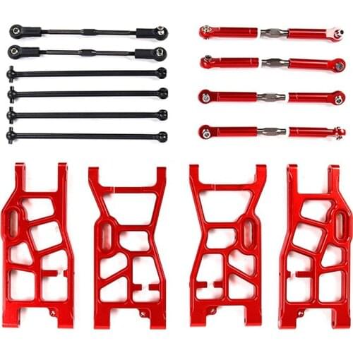 Alloy Extended Suspension Tie Rod Dog Bone Complete Conversion Kit for 1/5 Losi 5ive T ROFUN ROVAN XLT LT KM X2 Rc Car Toy Parts