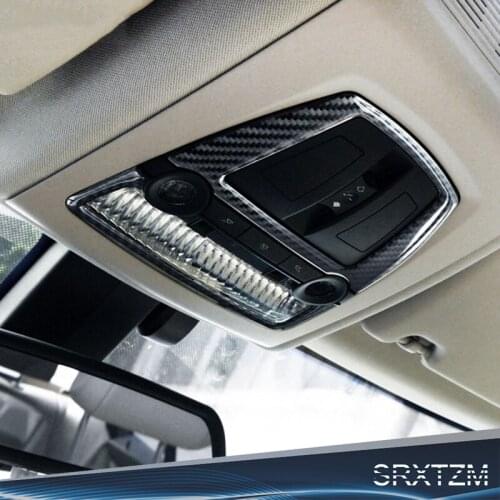 SRXTZM Carbon Fiber Car Reading Lamp Light Refit Stickers Decor Dome Light Frame for BMW 5 Series F10 5GT F07 X3 F25 X4 F26