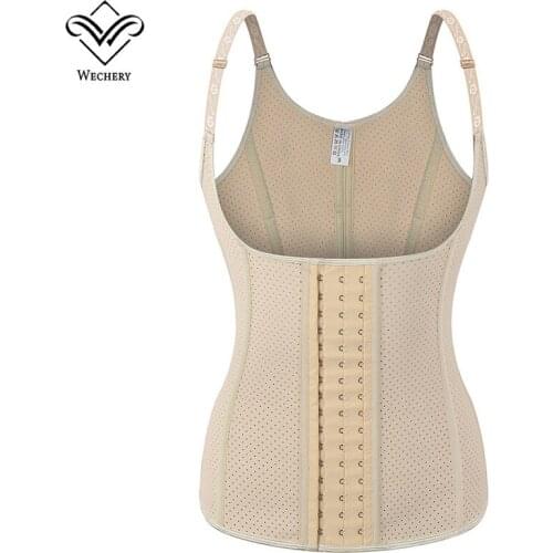 Wechery Women Slim Body Shaper Latex Waist Trainer Plus Size Tummy Trimmer Reducing Modeling Straps Belly Control Shapewear