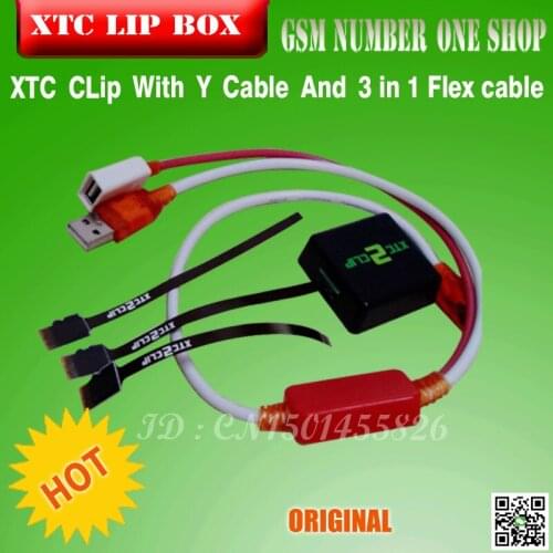 Xtc 2 clip xtc clip Box and Y cable and 3 in 1 Flex cable for HTC