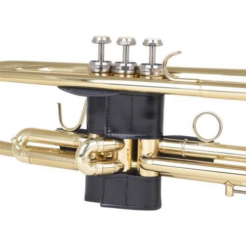 Trumpet PU Leather Valve Guard Instrument Trumpet Parts Accessories Black Leather Protective Case Brass Musical Instrument