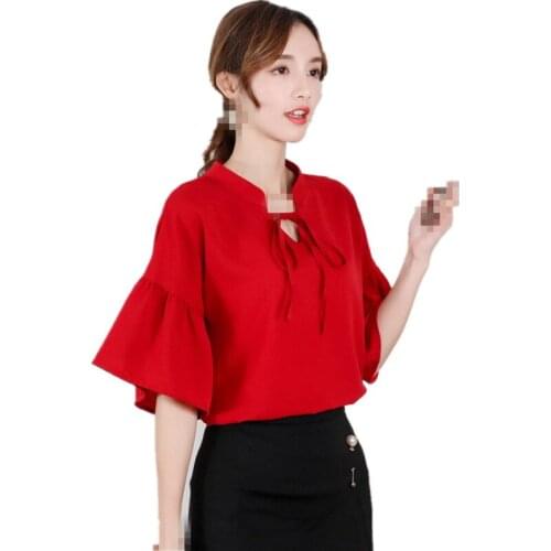 ZG1053 Spring summer 2019 new women fashion tide loose womens casual show thin chiffon shirt cheap wholesale