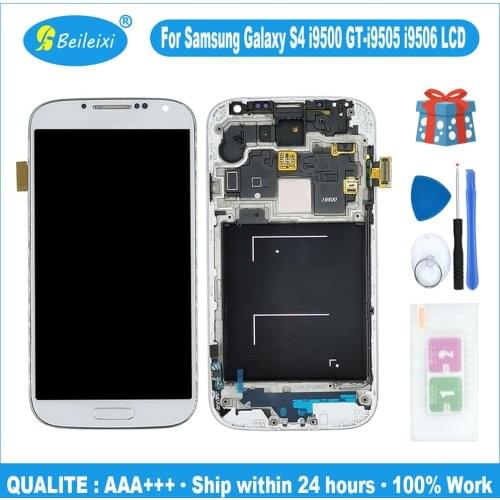 For Samsung Galaxy S4 i9500 GT-i9505 i9505 i9506 i9515 i337 LCD Display Screen Touch Sensor Digitizer Assembly Replacement