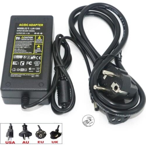 1pcs AC Converter Adapter DC 12V 5A For Imax B5 B6 Balancer Charger AC Power Adapter Supply Easy Plug LED Wholesae