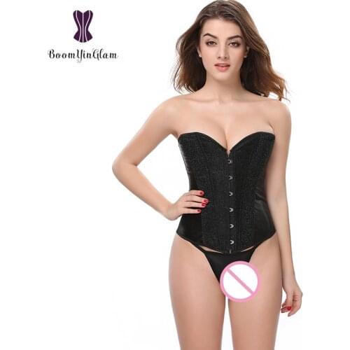Free Shipping 7 Colors Slimming Waist Shapewear Bodysuit Sequin Overbust Corset Women Corsets & Bustiers 867