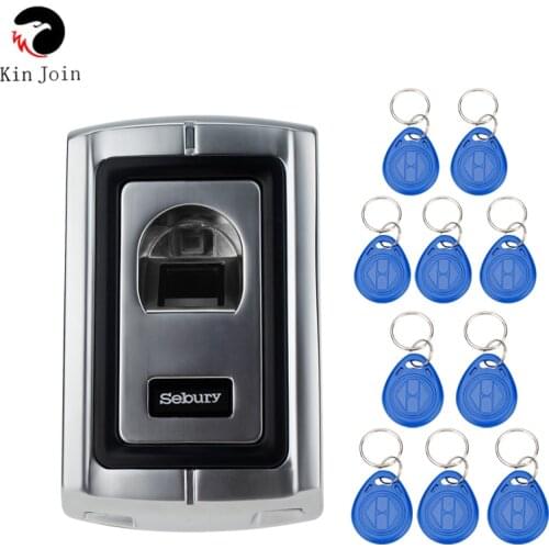 125KHz RFID Fingerprint Scanner Without Keypad Door Locks With Metal Case Fingerprint Access Control Controller Can Reader Cards