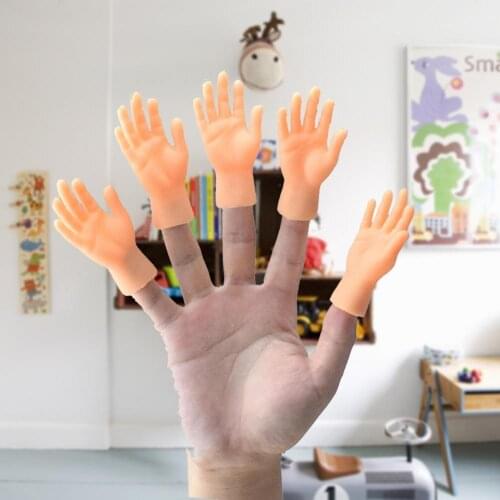 2Pcs Funny Simulation Left Right Mini Hands Finger Sleeve Puppets Children Toy New