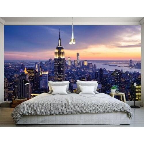 3d customized wallpaper custom 3d wallpaper New York dawn Landscape Wall 3d wallpaper for room