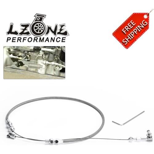 44" Throttle Cable 24" Stainless Steel Braided Housing Carbureted EFI Applications Autos Pedal Accelerator Control Line