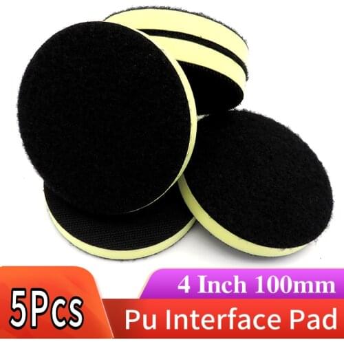 5PCS 4" 100MM Hook & Loop PU Foam Interface Pad Medium Density Sander Cushion Backing Pad Polishing Pad Power Tools Parts