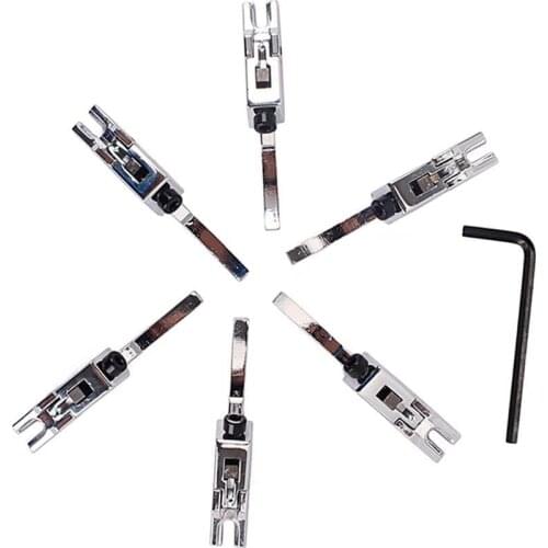 6Pcs Roller Bridge Locked String Saddles Tremolo For Electric Guitar Parts & Accessories