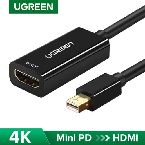 UGREEN Mini DP to HDMI-compatible Adapter Mini DP Male to HDMI-compatible Female Thunderbolt 2.0 to HDMI-compatible 4Kx2K/30Hz