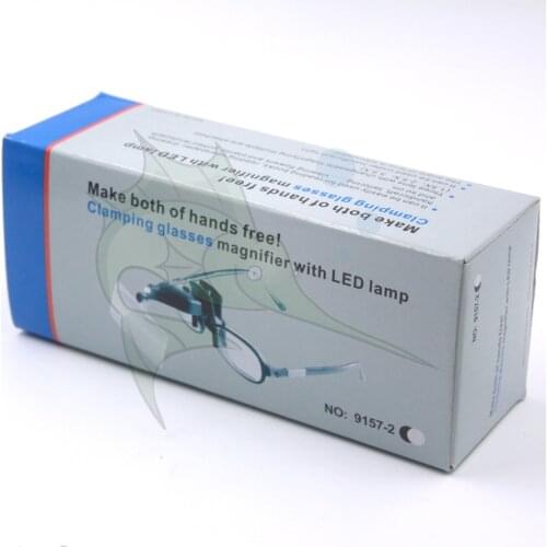 BD-19157-2 Led Glasses Wear Magnifier Tool 1.5X 2.5X 3.5X Glasses Clip Type Repair Watch Tool