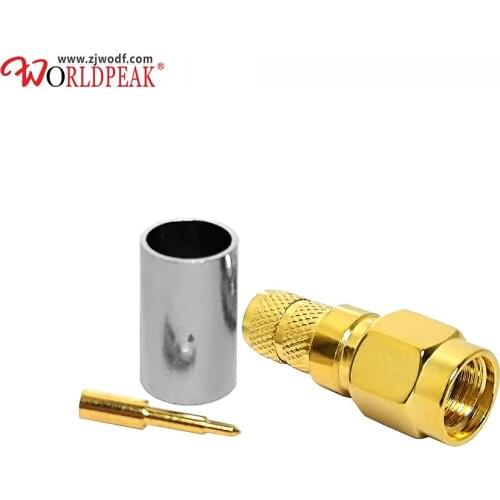 Free shipping for 10 PCS SMA female jack straight crimp rf connector for H155 cable