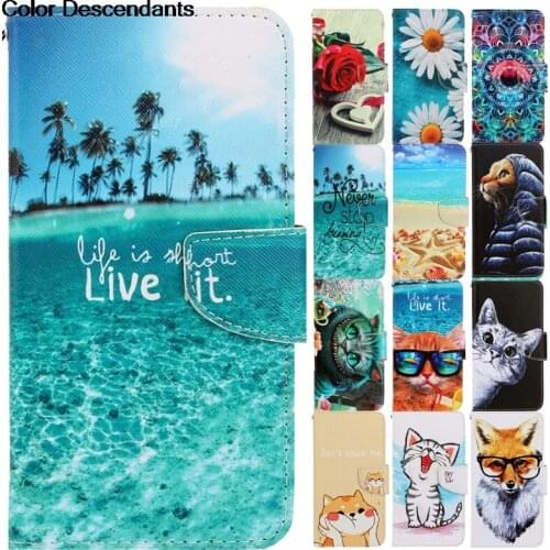 Huawei Case Nova 7SE Leather Phone Cover For Huawei Nova 7 6 SE 7i 5 5i Pro 5T 6SE 7Pro Cartoon Dog Cat pattern Wallet Flip case