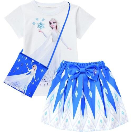 Disney Snow Queen Elsa Dresses accessories Frozen Princess Anna Elsa Dress for Girls Costumes Kids Girls Clothing Elsa Party Set