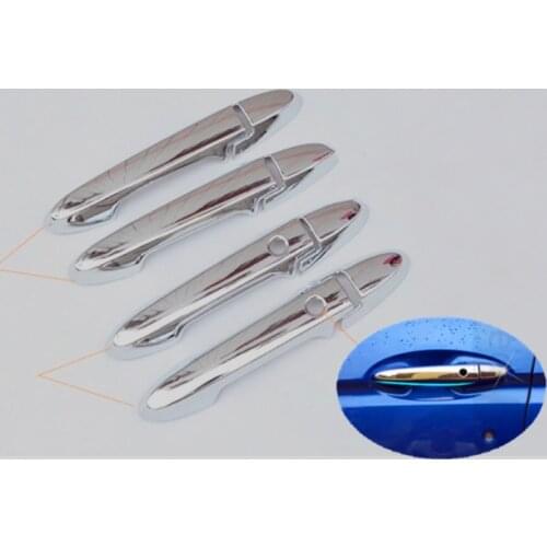 FUNDUOO For Honda Fit / Jazz 2014 2015 2016 2017 2018 CHROME DOOR HANDLE COVER TRIM With Smart Keyhole CAR ACCESSORIES STYLING