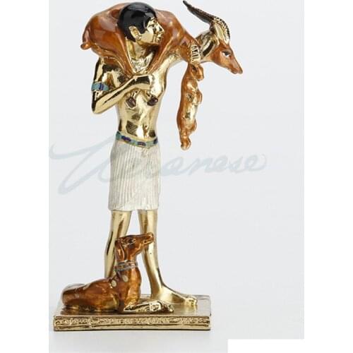 ANCIENT EGYPT EGYPTIANS STRIKING ART SCULPTURE FIGURINE CREATIVE ALLOY CRAFTS DECORATIONS FOR HOME BIRTHDAY GIFT R3678