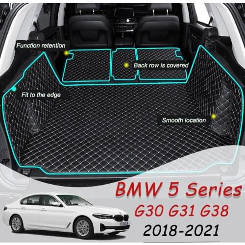 The Trunk Cargo Leather Liner Car Trunk Mat Cargo Compartment Floor Carpet Mud Kick For BMW 5 Series 2018-2021 G30 G31 G38
