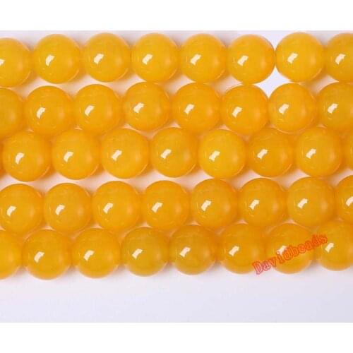 Fctory Price Yellow Agat Round Gem Loose Strand Beads 16" Strand 6 8 10 12MM Pick Size For Jewelry Making diy