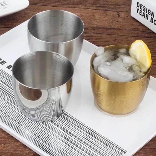 1Pc Portable Stainless Steel Water Cup Home Coffee Tea Beer Mug Outdoor Travel Mini Cold Drink Whiskey Wine Cup