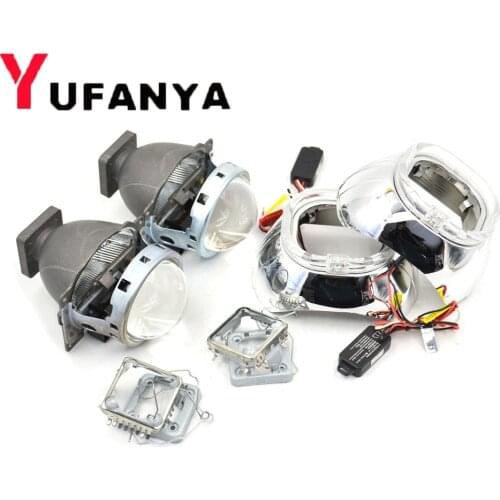Bi Xenon Projector Lens for Car Headlight 3.0 Koito Q5 with angel eyes shrouds use with D1S D2S D2H D3S D4S bulbs Super Bright