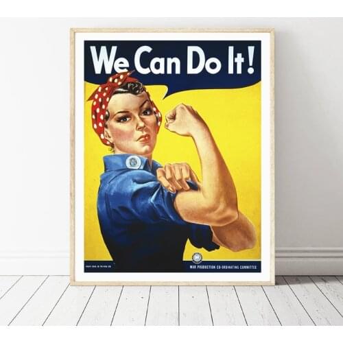 We Can Do It ! Vintage Poster Propaganda Prints Antique Wall Art Painting Pictures Wall Decoration Retro poster kraft paper