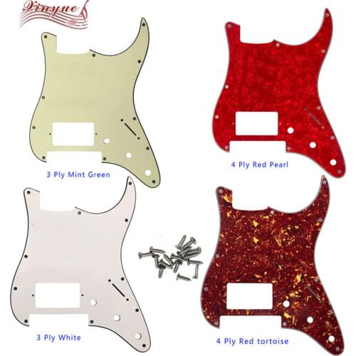 Pleroo Guitar Parts - For US 11 Screw Holes With Floyd RoseTremolo Brige St H PAF strat Guitar pickguard Multiple colors