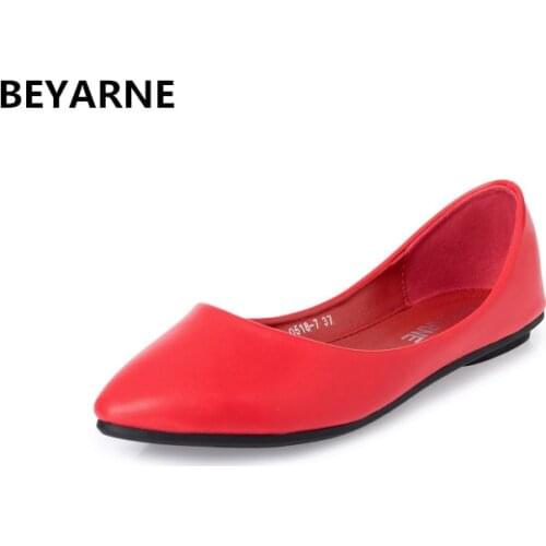 BEYARNE new Lady soft sole Flats rain Shoes for drive pregnant woman shoes Women Spring summer Shoes big size 33-43 candy colors