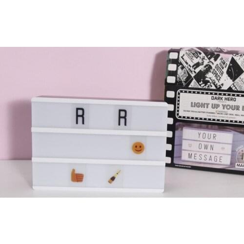 Novelty LED A6 Size DIY Light Box 90 Cards Cinema Indoor Lighting Wedding Birthday Party Decoration USB Rechargeable 16x11x5CM