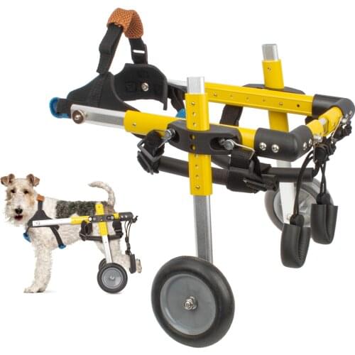 Upgrade Pet Wheelchair Walk Cart Scooter Pet Dog Wheelchair Weak Paralyzed for Handicapped Hind Leg 2-Wheel Rear Dog Wheelchair