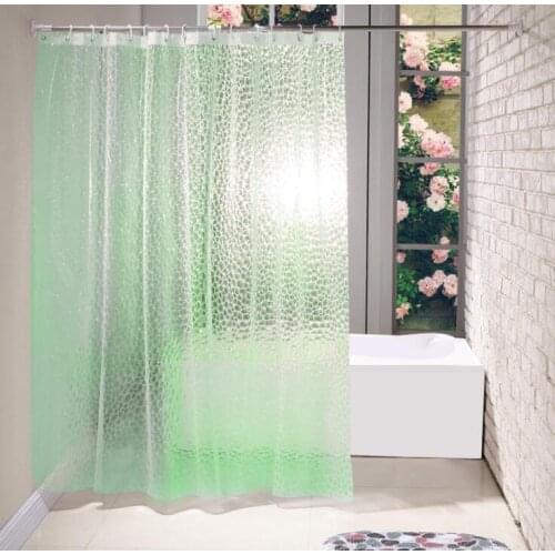 Wholesale 180*180cm 3D Water Cube Shower Curtain bath curtain EVA Waterproof curtains with hook