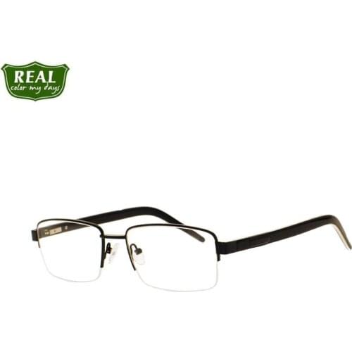 Factory Wholesale Men Halfrim Metal Optical Frames Simple Design Metal Spectacle Frame Myopia Eyeglass