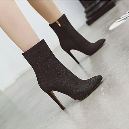 Autumn elegant pointed thin high heels short boots comfortable temperament fashionable womens Boots