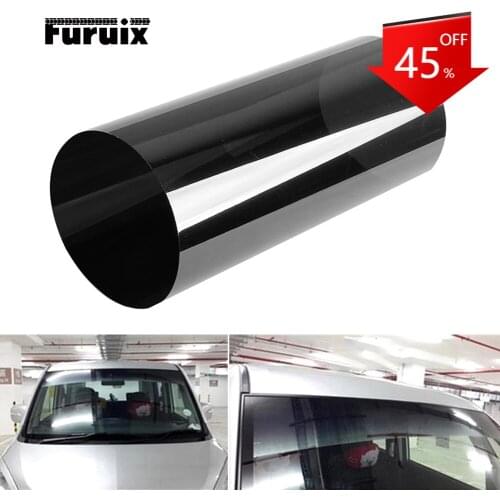 20/25/35/50% VLTBlack Car Window Foils Tint Tinting Film Roll Car Auto Home Window Glass Summer Solar UV Protector Sticker Films