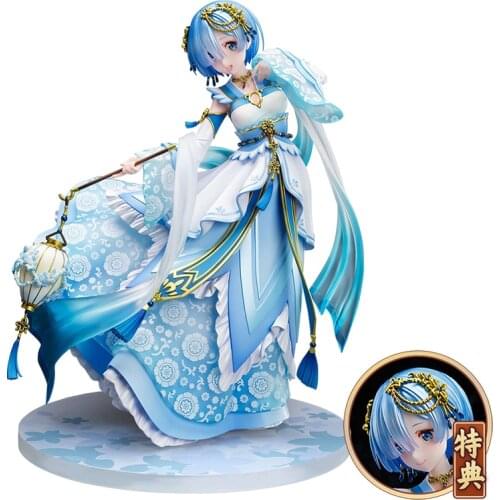 Pre-Sale Re:life In A Different World From Zero Rem Hanfu Anime Figures Model Desktop Ornaments Collectible Model Toys