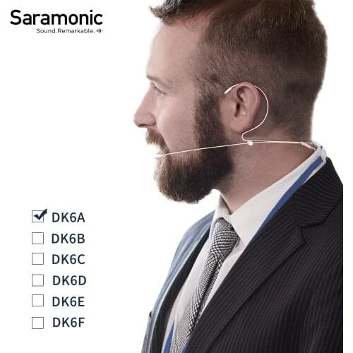 Saramonic DK6 series Professional Omnidirectional Headset Microphone for Wireless Transmitters Broadcast Vocal Performance Vlog