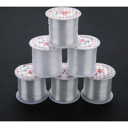 1 Roll 0.2 0.25 0.3 0.35 0.4 0.45 0.5 0.6MM Transparent Fish Line Wire Cord No Stretch Crystal Beading Thread for DIY Jewelry