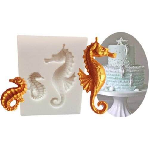 Seahorse Silicone Molds Fondant Cakes Decorating Tools Silicone Molds Sugarcrafts Chocolate Baking Tools For Cakes Gumpaste Form