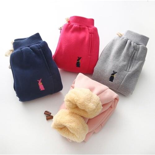 Girls warm pants baby casual winter pants toddler Thicken warm Leggings trousers for girl newborn pants sports
