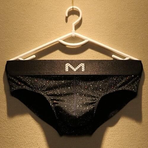 New Cotton Mens Briefs Underwear Fashion Stars Printed Breathable Mens Briefs Sexy Comfortable Underpants