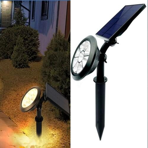 Solar Led Light Outdoor Waterproof 4/9 LED RGB Changing Spotlights Lawn Ground Lamp Garden Decor Outdoor Solar Outdoor Lights