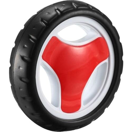 Uxcell Plastic Swivel Pulley Wheel 126mm/5inch Dia Single Wheel 6mm Mounting Hole Dia