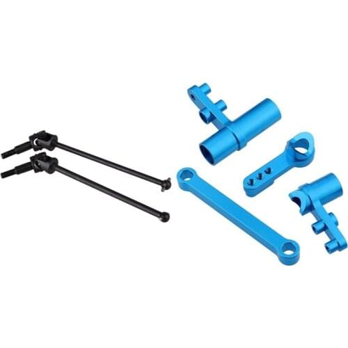 2PCS Black Iron 106015 Drive Shaft with 122057 Servo Saver Complete Set Plate,for HSP 94105 94106 94107 RC 1:10 Car