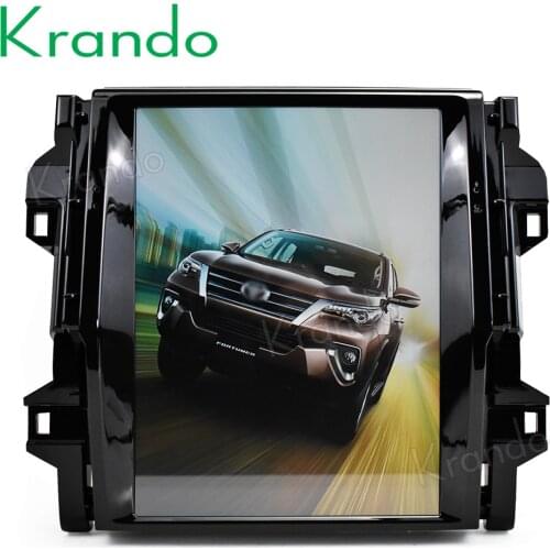Krando Android 9.0 4G 64G 12.1" Tesla Vertical car radio player GPS for Toyota Fortuner 2016+ navigation system audio carplay