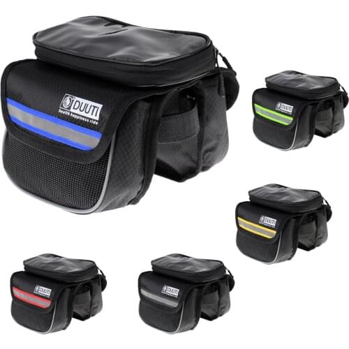 Waterproof Bicycle Frame Holder Pannier Mobile Phone Case Bag Double Pouch