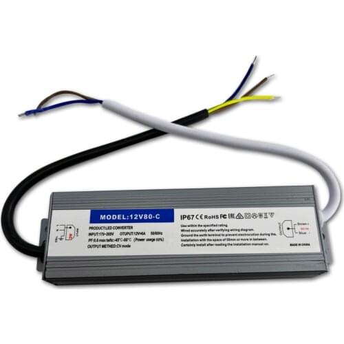 Waterproof IP67 LED Driver Ac dc 12V/24V 10W 15W 20W 25W 30W 36W 45W 50W 60W 80W 100W 120W 150W Power Supply for LED strip Light
