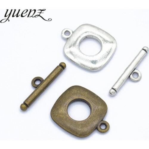 YuenZ 5 set Antique Silver Round-shaped OT Toggle Clasp Metal Fastener Bracelet For Jewelry Making DIY Accessories V219